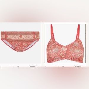 Spell Love story SET red bralette & bloomers medium bralette / large bloomer NEW